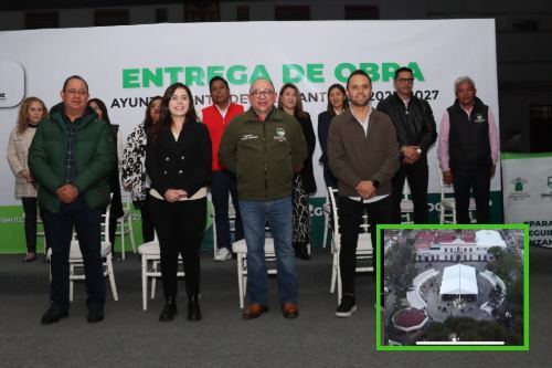 Inauguran nueva imagen de la Plaza Constitución en Zinacantepec